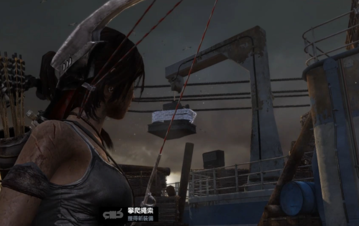 古墓丽影怎么射出绳索