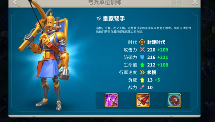 万国觉醒弓兵堆什么属性